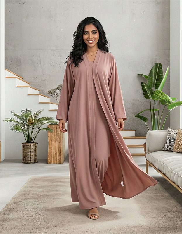 Classic Abaya with Open Cut